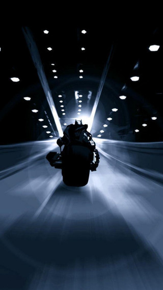Motorcycle tunnel ride person lights - side and a person free wallpaper for mobile
