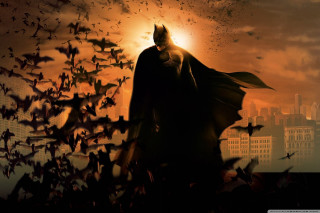 Batman city bats flying sun - bat free wallpaper