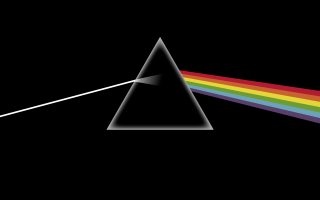 Dark side moon rainbow white 5 - a white line free wallpaper