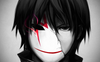 Creepy man black coat smile - a creepy face free wallpaper