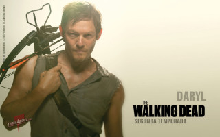 Man holding walking dead bow - dead free wallpaper