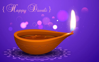 Diya candle diwali purple sky - rich color free wallpaper