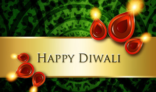 Happy diwali gold ribbon red 2 - red heart free wallpaper