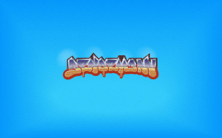 Blue background graffiti middle blue - graffiti paint free wallpaper