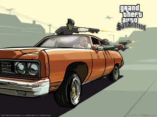 Cartoon man gun car background - a cartoon of a man free wallpaper for desktop