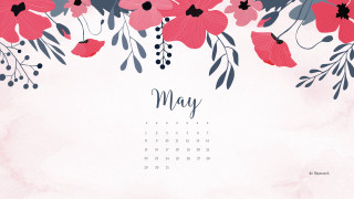 Calendar floral design may 2013 - handwritten free wallpaper