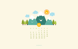Calendar mountain trees nature landscape - a calendar free wallpaper