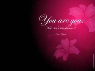 Pink flower you are you 3 - present free wallpaper
