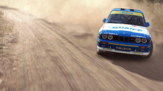 Blue white car dirt road - brian dunlop free wallpaper