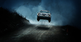 Car jumping dirt road dark - the road free wallpaper