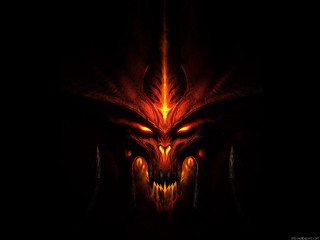 Demonic demon glowing eyes fangs 4 - evil free wallpaper