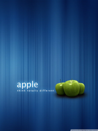 Blue green apple white apple - a white apple free wallpaper