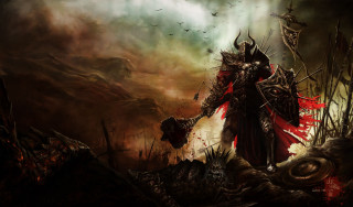 Demonic man sword field dead - a demonic looking man free wallpaper