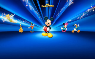 Mickey mouse wallpaper characters blue 4 - many different character free wallpaper