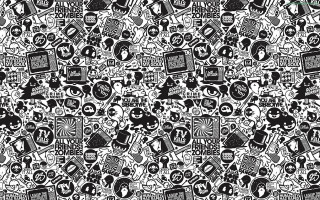Black white pattern variety design - a phone free wallpaper