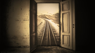 Door traintrack tunnel magic liminal - liminal free wallpaper