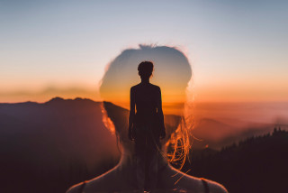 Woman mountain sunset hair wind - daniel lieske free wallpaper for desktop