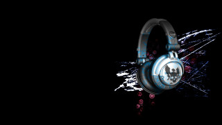 Headphones skull designs dark paint - skull free wallpaper