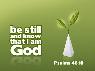Green background white vase green - a bible verse below free wallpaper