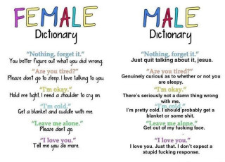 Female male dictionaries words image - different language free wallpaper