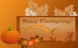 Happy thanksgiving card pumpkin leaves - a pumpkin free wallpaper