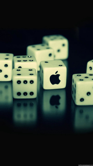 Dice apple logo table macro - top of a table next free wallpaper for mobile