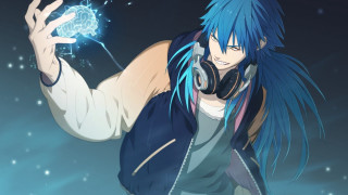Man blue hair headphones crystal - a crystal ball free wallpaper