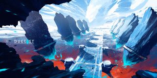 Mountain landscape path glacier distant - anton fadeev free wallpaper
