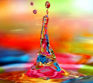 Colorful liquid droplet multicolored background - color free wallpaper for tablet