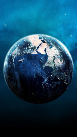 Earth space blue sky stars - planet free wallpaper for mobile