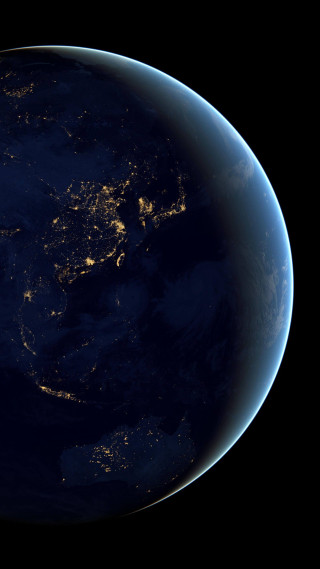 Earth night space view from - visible free wallpaper for mobile