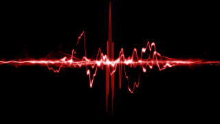 Red sound wave hologram glowing 2 - redshift free wallpaper for desktop