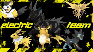 Electric team pokemons yellow black - electric free wallpaper