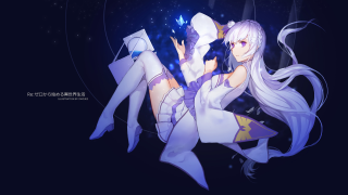 White dress woman starry sky - fullbody free wallpaper for desktop