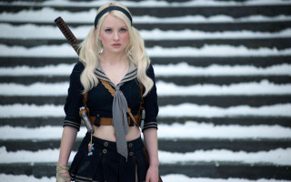 Woman sword hat runway snow - emma geary free wallpaper