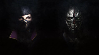Masked figures dark room black - mask free wallpaper for desktop