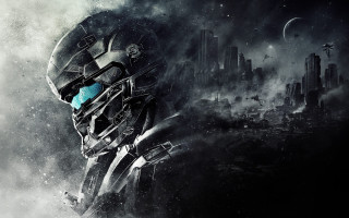 Sci fi robot futuristic city - halo free wallpaper for desktop