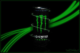 Monster energy drink green streaks - a green glow free wallpaper