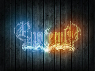 Wooden neon sign serrr glowing - ernst free wallpaper