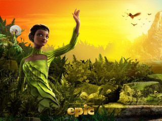 Woman green dress grass dandelion - a dandelion free wallpaper