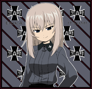 Anime blonde blackshirt graybackground stripes - gray free wallpaper for tablet