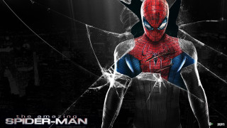 Spider man cityscape broken glass - amazing free wallpaper