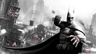 Batman city red light black - dark night free wallpaper for desktop