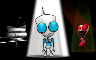 Cartoon character light robot microphone 2 - a microphone free wallpaper