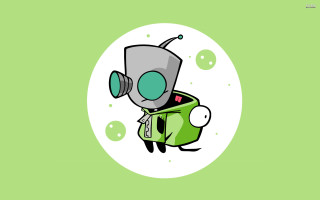 Green white cartoon character backpack - cartoon character free wallpaper