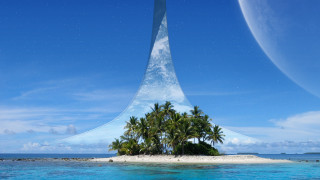 Tall tower island ocean palm - filip hodas free wallpaper