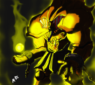 Yellow creature epsylon point shock - yellow eye free wallpaper for tablet