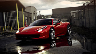 Red sports car parking lot 8 - fathi hassan free wallpaper