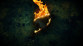Fire object dark background yellow - epic fantasy free wallpaper for desktop