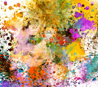 Vibrant colorful splatter art painting - free abstract wallpaper for tablet